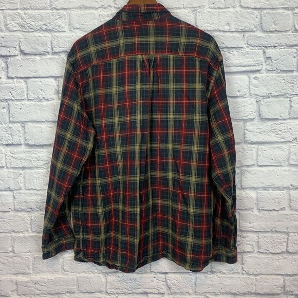 Carbon 2 Cobalt Men’s Long Sleeve Button Soft Plaid Check Flannel Shirt Size XL - Picture 3 of 6